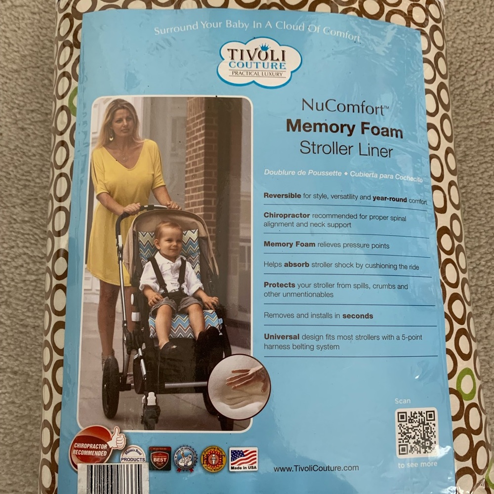 Tivoli Premium Plush Stroller Liner, reversible